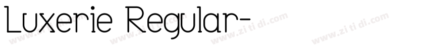 Luxerie Regular字体转换